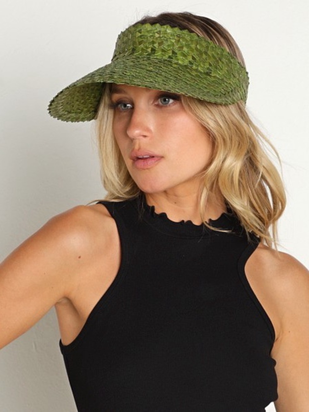 Anthropologie Olive Braided Visor